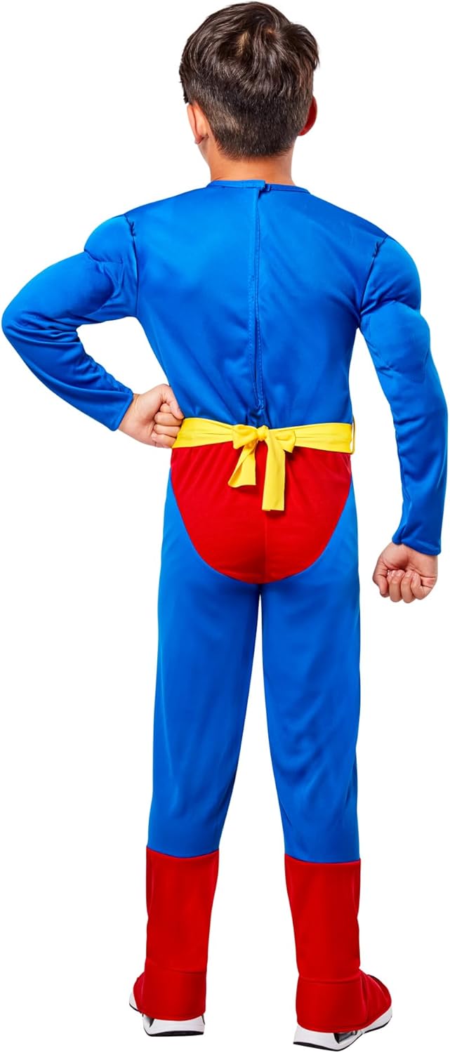Rubie's Official DC Superman Muscle Chest Deluxe Boys Costume, Childs Fancy Dress Super Hero