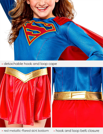 Rubie's Official Supergirl TV Series Deluxe Child Costume, Kids Superhero Fancy Dress