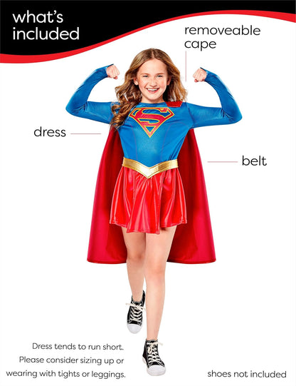 Rubie's Official Supergirl TV Series Deluxe Child Costume, Kids Superhero Fancy Dress