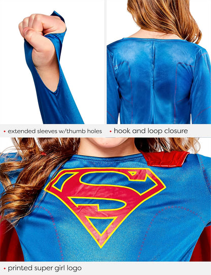 Rubie's Official Supergirl TV Series Deluxe Child Costume, Kids Superhero Fancy Dress