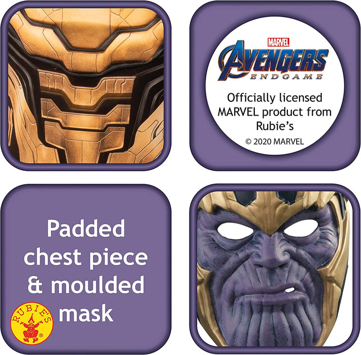 Rubie's Official Avengers Endgame Thanos Deluxe Child Costume, Kids Fancy Dress