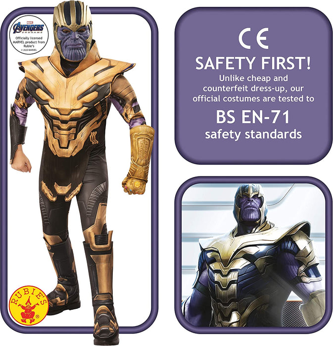 Rubie's Official Avengers Endgame Thanos Deluxe Child Costume, Kids Fancy Dress