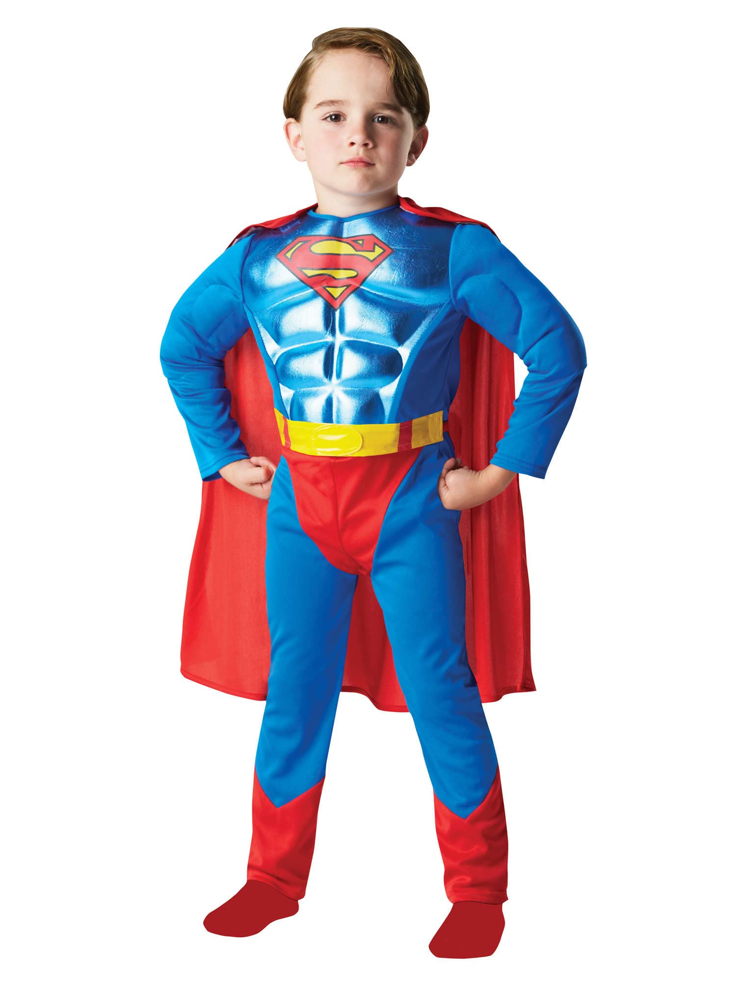 Rubie's Official DC Comics Superman Metallic Chest Costume, Childs Fancy Dress Super Hero