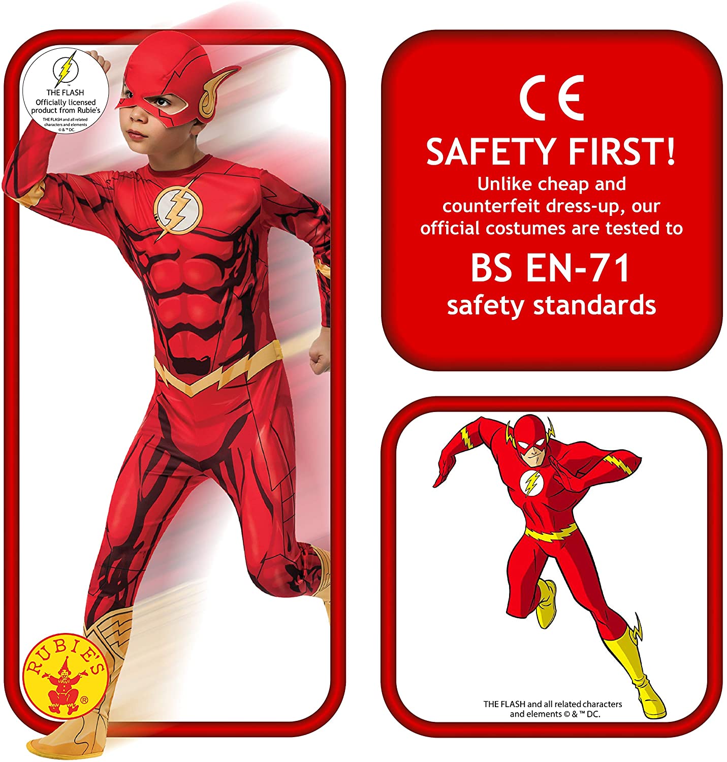 Rubie's Official DC Comics The Flash, Children Costume - Medium( 5-7 years