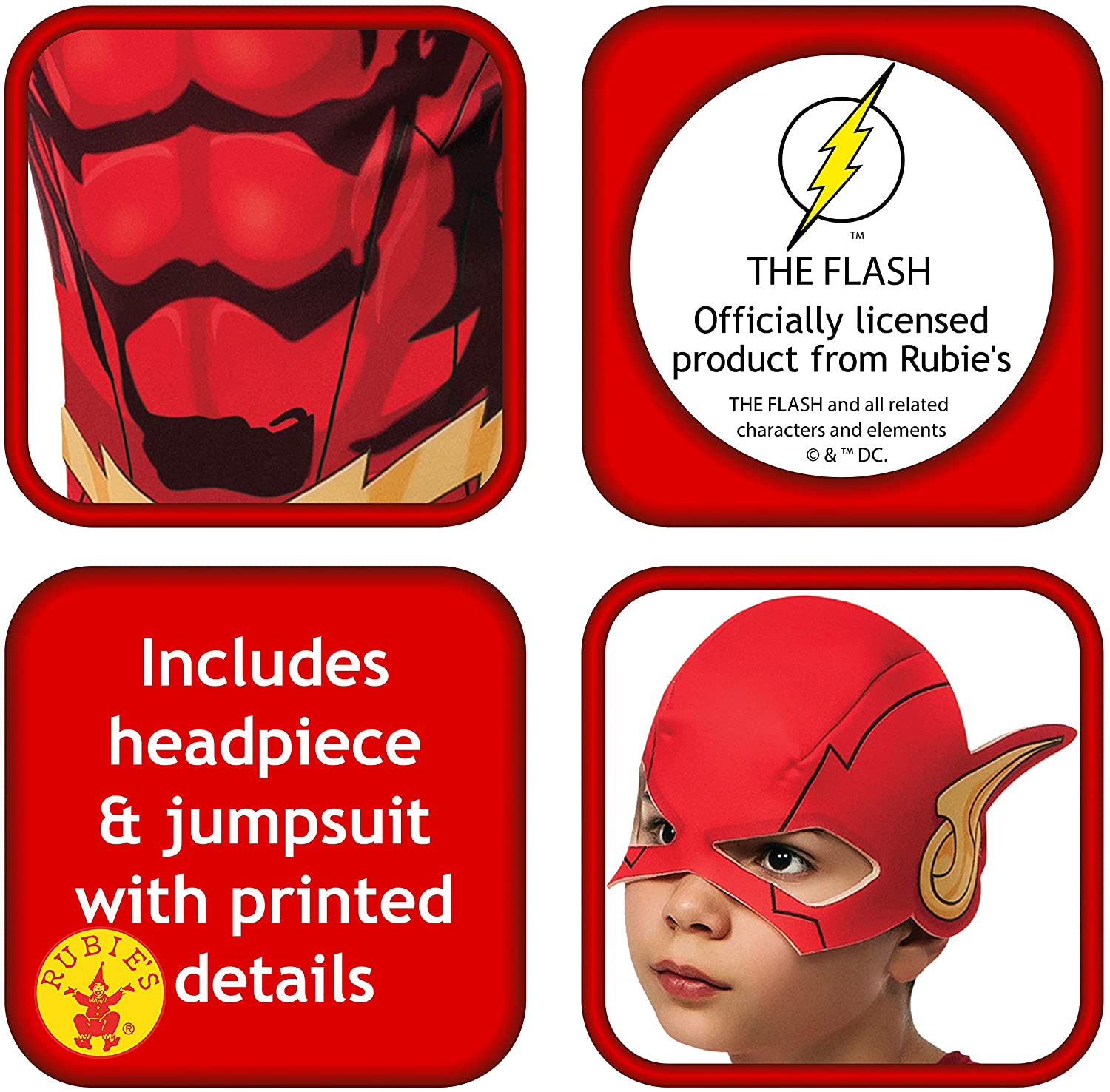 Rubie's Official DC Comics The Flash, Children Costume - Medium( 5-7 years