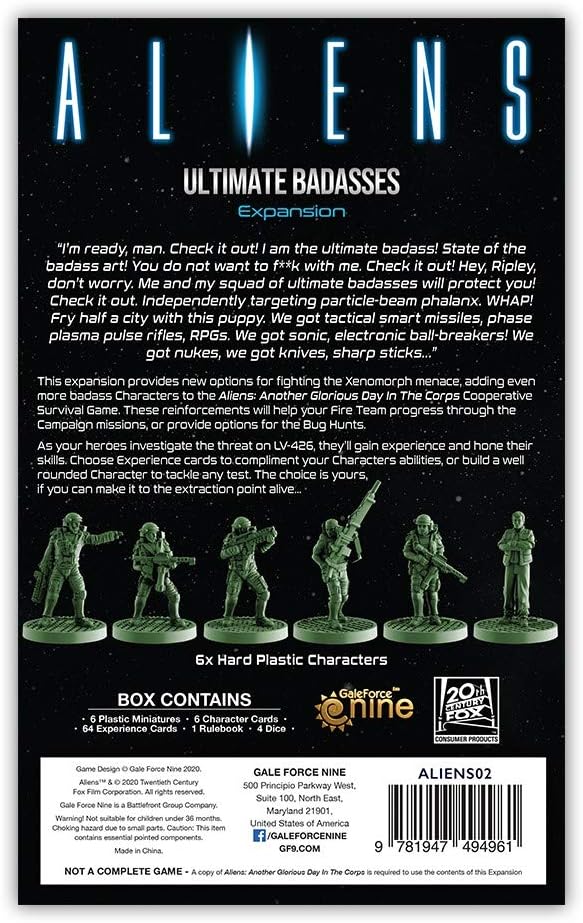 Gale Force Nine - Aliens: Another Glorious Day in the Corps: Ultimate Badasses Expansion