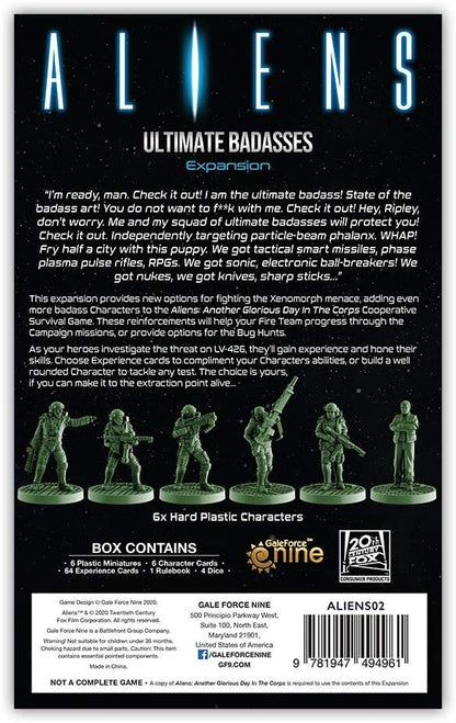 Gale Force Nine - Aliens: Another Glorious Day in the Corps: Ultimate Badasses Expansion