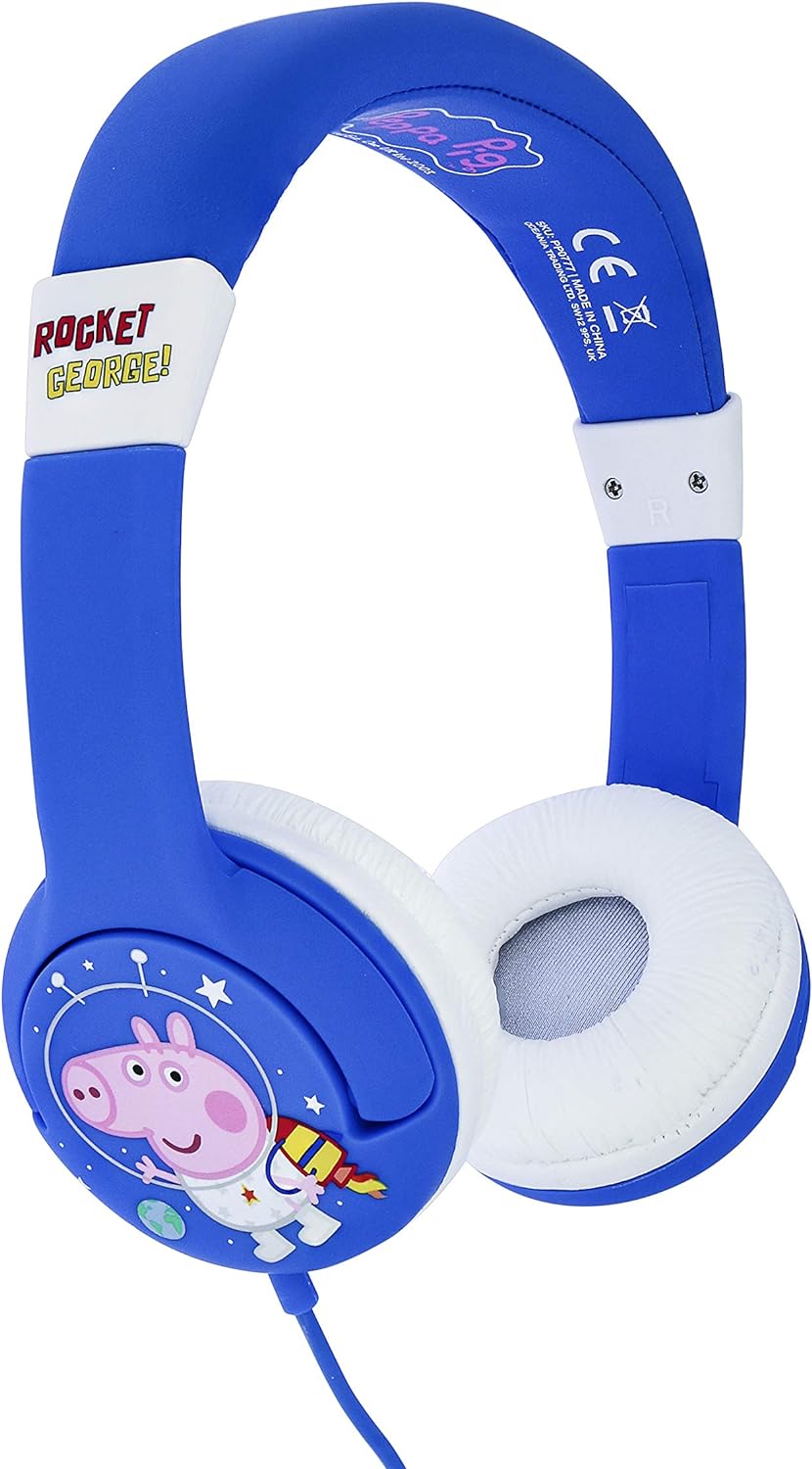 OTL Technologies Peppa Pig George Rocket Junior Casque d'écoute, Filaire, pour Enfants (Produit sous Licence Officielle