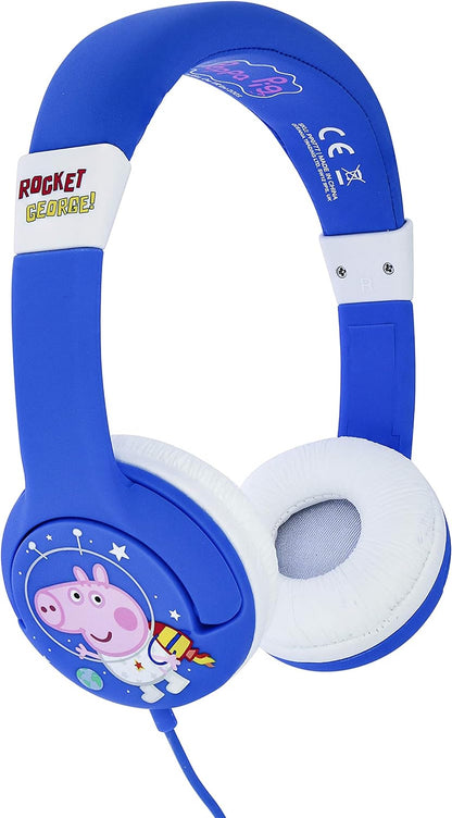 OTL Technologies Peppa Pig George Rocket Junior Casque d'écoute, Filaire, pour Enfants (Produit sous Licence Officielle