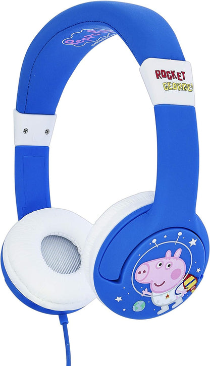 OTL Technologies Peppa Pig George Rocket Junior Casque d'écoute, Filaire, pour Enfants (Produit sous Licence Officielle