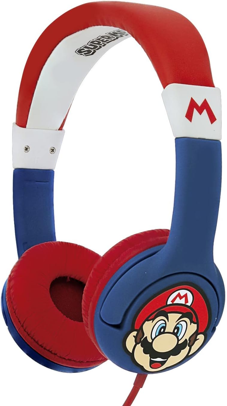 OTL Technologies SM0762 Kids Headphones - Super Mario Wired Headphones for Ages 3-7 Years