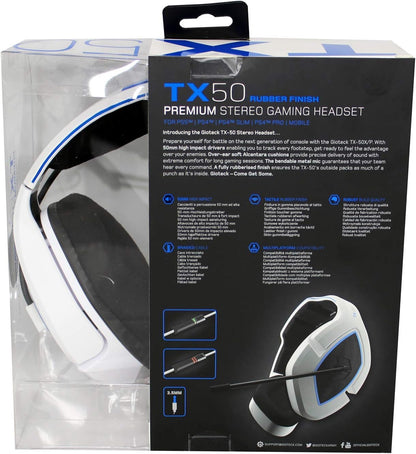 Gioteck TX-50 Wired Stereo Gaming Headset (PS5) (White/Blue) (4/16) (PS5