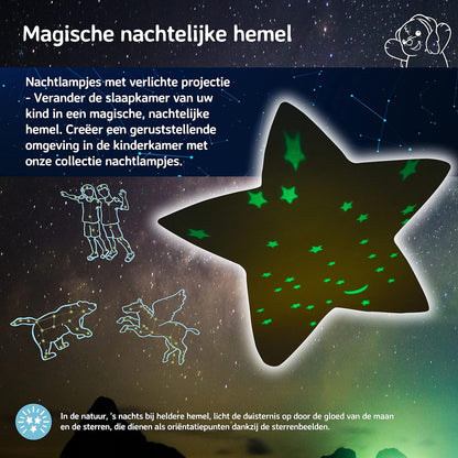 CLOUD B Calming Nightlight Star Projector | Gentle Brightness | 3 Colors | 3 Constellations | Auto-Shutoff | Bunny
