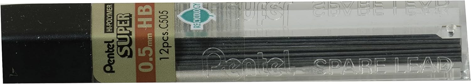 Pentel E Sharp YAZ125/RCY/2M - Portaminas (0,5 mm, 2 unidades