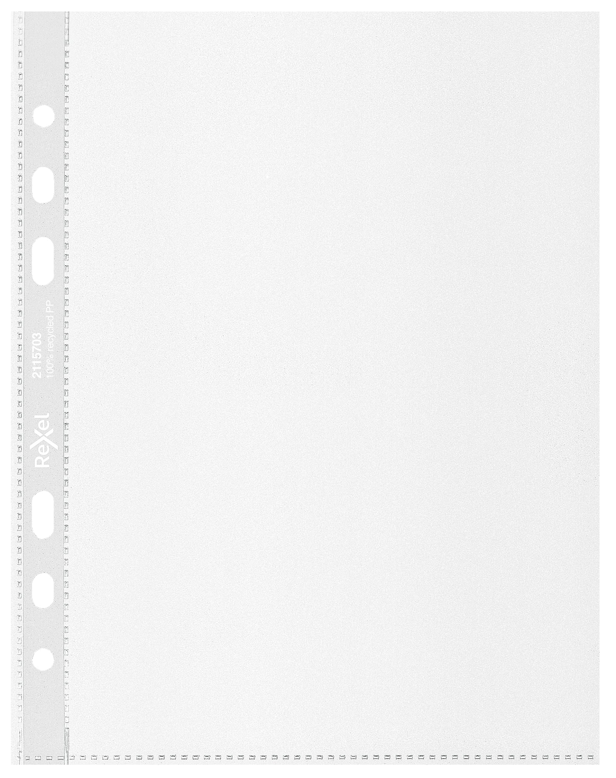 Rexel Recycle A5 Pockets, Embossed Strong PP, 70 Micron, Pack of 100, 2115703