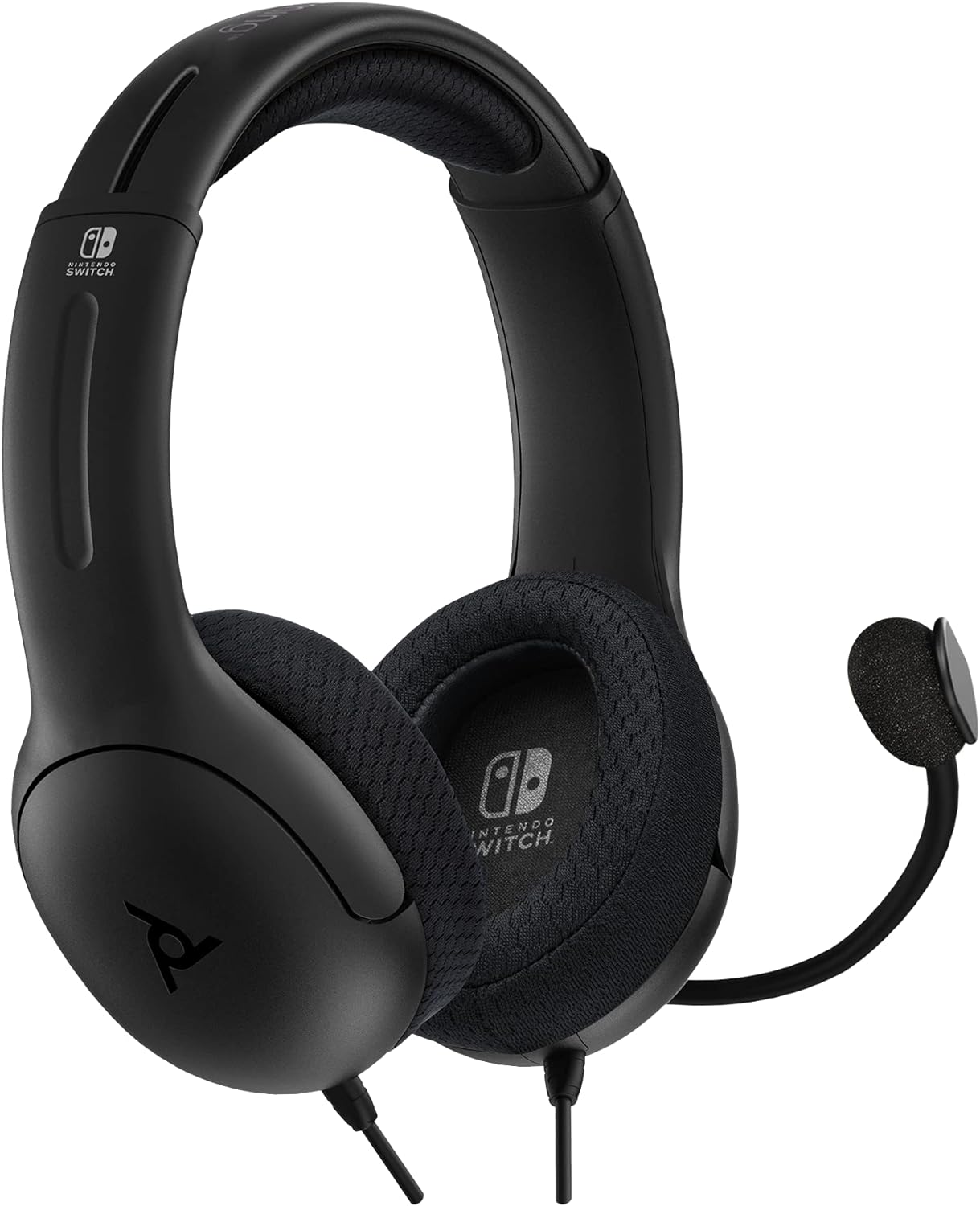 PDP Gaming LVL40 Stereo Headset met Mic for Nintendo Switch - PC, iPad, Mac, laptopcomputer - Noise Cancelling microfoon, Lichtgewicht, Soft Comfort On Ear Headphones, 3.5 mm jack - zwart