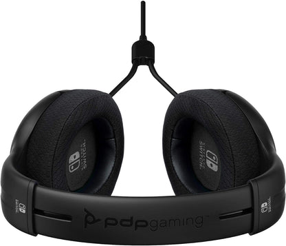 PDP Gaming LVL40 Stereo Headset met Mic for Nintendo Switch - PC, iPad, Mac, laptopcomputer - Noise Cancelling microfoon, Lichtgewicht, Soft Comfort On Ear Headphones, 3.5 mm jack - zwart
