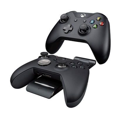 PDP Gaming Dual Ultra Slim Charge System für Xbox Series X/S or Xbox One, Magnetic laden Station für Two Wireless Xbox Controllers, Cinematic Lights mit Auto-Dim, Offiziell Microsoft EU PLUG Black EU