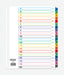 Index, A4, Extra Wide, 1-20 Mylar Tabs