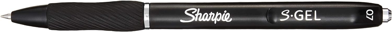 Sharpie S-Gel | Gel Pens | Medium Point (0.7mm) | Black Ink | 12 Count