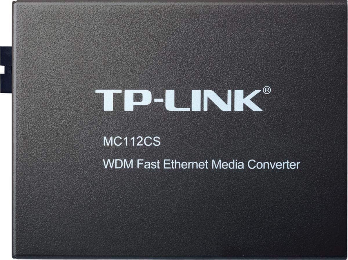 TP-Link 10/100 Mbps WDM Media Converter, Complies with 802.3u 10/100Base-TX, 100Base-FX Standards Extends Fiber Distance Up to 20 km (MC112CS