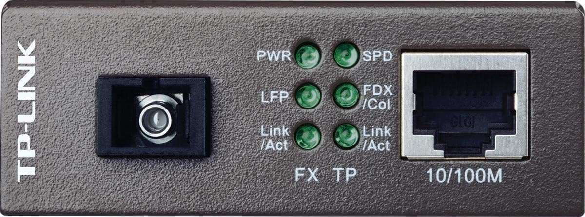 TP-Link 10/100 Mbps WDM Media Converter, Complies with 802.3u 10/100Base-TX, 100Base-FX Standards Extends Fiber Distance Up to 20 km (MC112CS