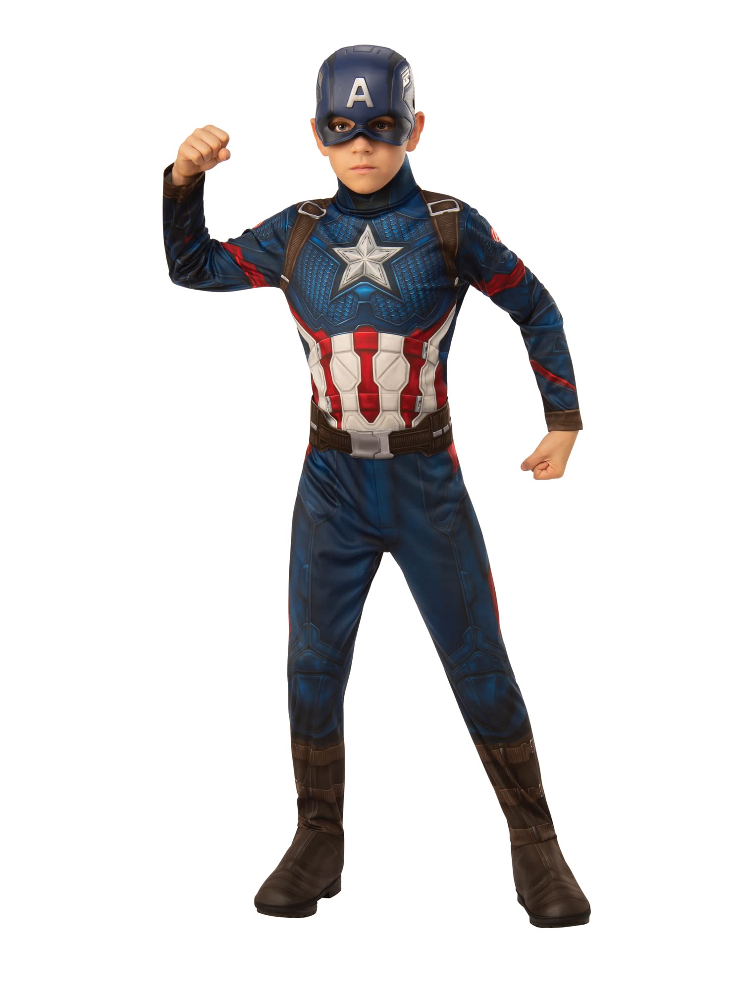 Rubie's Official Marvel Avengers Endgame Captian America Classic Childs Costume, Kids Superhero Fancy Dress
