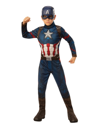Rubie's Official Marvel Avengers Endgame Captian America Classic Childs Costume, Kids Superhero Fancy Dress