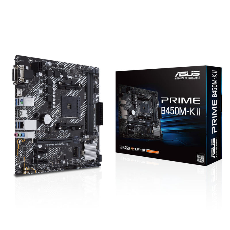 Asustek computer PRIME B450M-K II ATX +2GLN+U3.2+M2 SATA6+4XDDR9