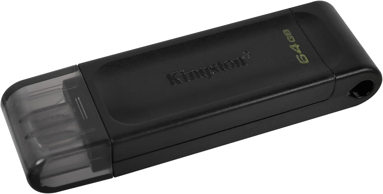 Kingston DataTraveler 70 - DT70/64GB Unidad Flash USB-C, Negro
