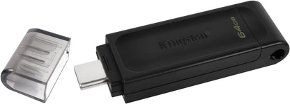 Kingston DataTraveler 70 - DT70/64GB Unidad Flash USB-C, Negro