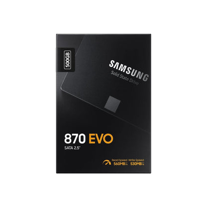 Samsung SSD 870 EVO, 500 GB, Form Factor 2.5 Inch, Intelligent Turbo Write, Magician 6 Software