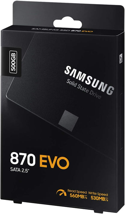 Samsung SSD 870 EVO, 500 GB, Form Factor 2.5 Inch, Intelligent Turbo Write, Magician 6 Software