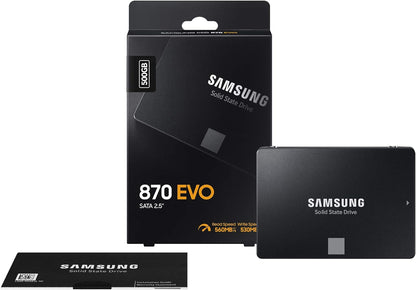 Samsung SSD 870 EVO, 500 GB, Form Factor 2.5 Inch, Intelligent Turbo Write, Magician 6 Software