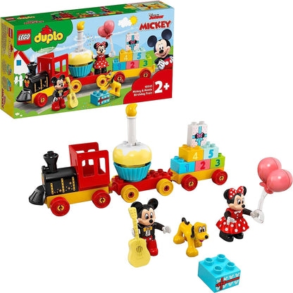 LEGO 10941 DUPLO Disney Mickey & Minnie Birthday Train, Building Toys for Toddlers with Number Bricks, Cake and Balloons, 2 Year Old Girls & Boys Gifts & Disney Mickey Mouse Clubhouse