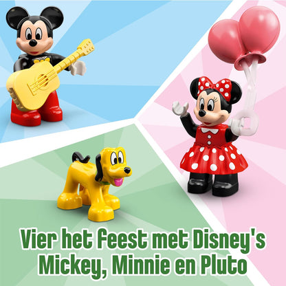 LEGO 10941 DUPLO Disney Mickey & Minnie Birthday Train, Building Toys for Toddlers with Number Bricks, Cake and Balloons, 2 Year Old Girls & Boys Gifts & Disney Mickey Mouse Clubhouse