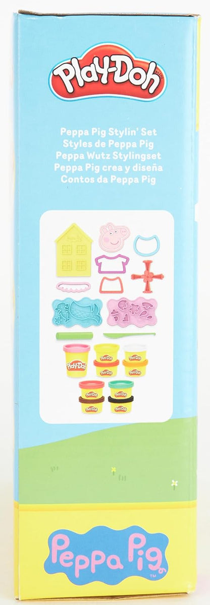 Play-Doh Peppa Wutz Stylingset mit 9 Dosen und 11 Accessoires, Peppa Wutz Spielzeug für Kinder ab 3 Jahren, Multicolour