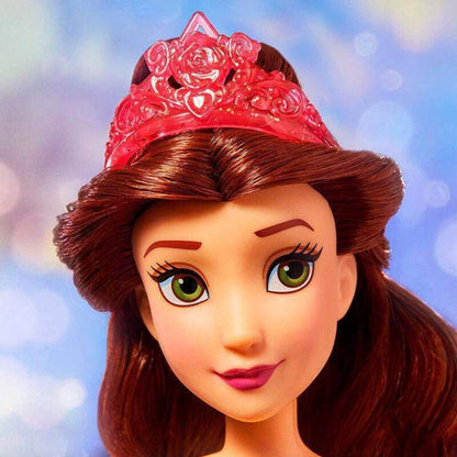 Disney Princess Royal Shimmer Belle Doll, Fashion Doll with Skirt and Accessories, Toy for Kids Ages 3 and Up
