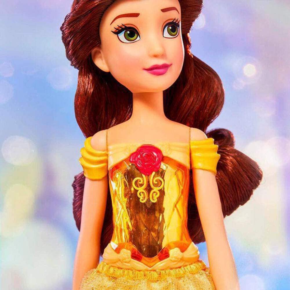 Disney Princess Royal Shimmer Belle Doll, Fashion Doll with Skirt and Accessories, Toy for Kids Ages 3 and Up