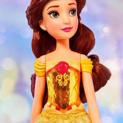 Disney Princess Royal Shimmer Belle Doll, Fashion Doll with Skirt and Accessories, Toy for Kids Ages 3 and Up