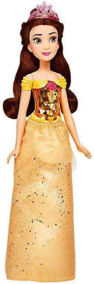 Disney Princess Royal Shimmer Belle Doll, Fashion Doll with Skirt and Accessories, Toy for Kids Ages 3 and Up