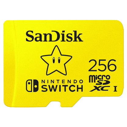 SanDisk 256GB microSDXC UHS-I card for Nintendo Switch- Nintendo licensed Product 256GB Super Mario Super Star