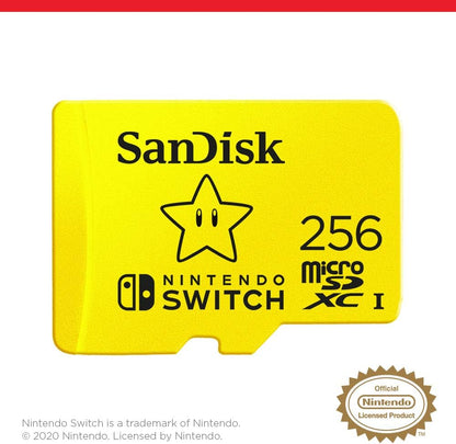 SanDisk 256GB microSDXC UHS-I card for Nintendo Switch- Nintendo licensed Product 256GB Super Mario Super Star