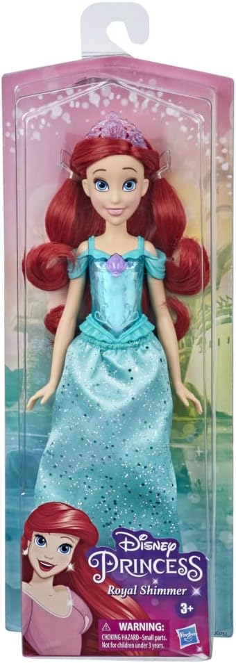 Disney Princess Royal Shimmer Ariel Doll, Fashion Doll with Skirt and Accessories, Toy for Kids Ages 3 and Up