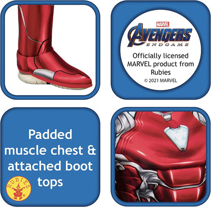 Rubie's Official Marvel Avengers Endgame Iron Man Deluxe Childs Costume, Kids Superhero Fancy Dress