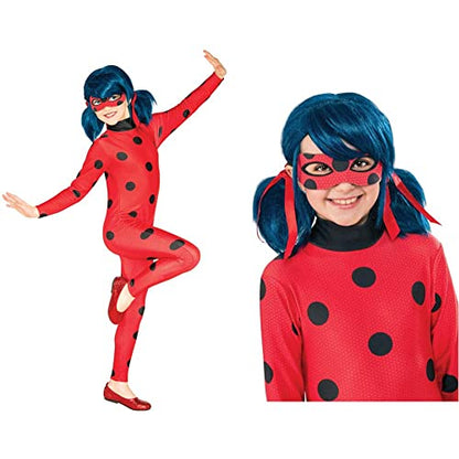 Rubie's Official Miraculous Ladybug Childs Costume and Eye mask, Superhero Fancy Dress