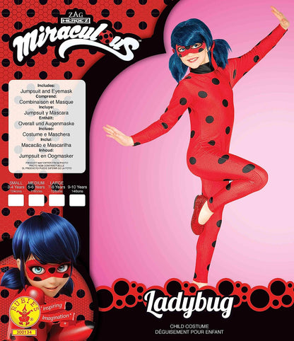 Rubie's Official Miraculous Ladybug Childs Costume and Eye mask, Superhero Fancy Dress