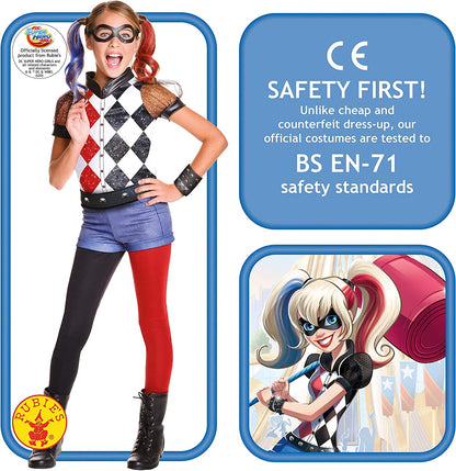 Rubies 620712 Disfraz Harley Quinn, Multicolor, 5-7 años, Talla M