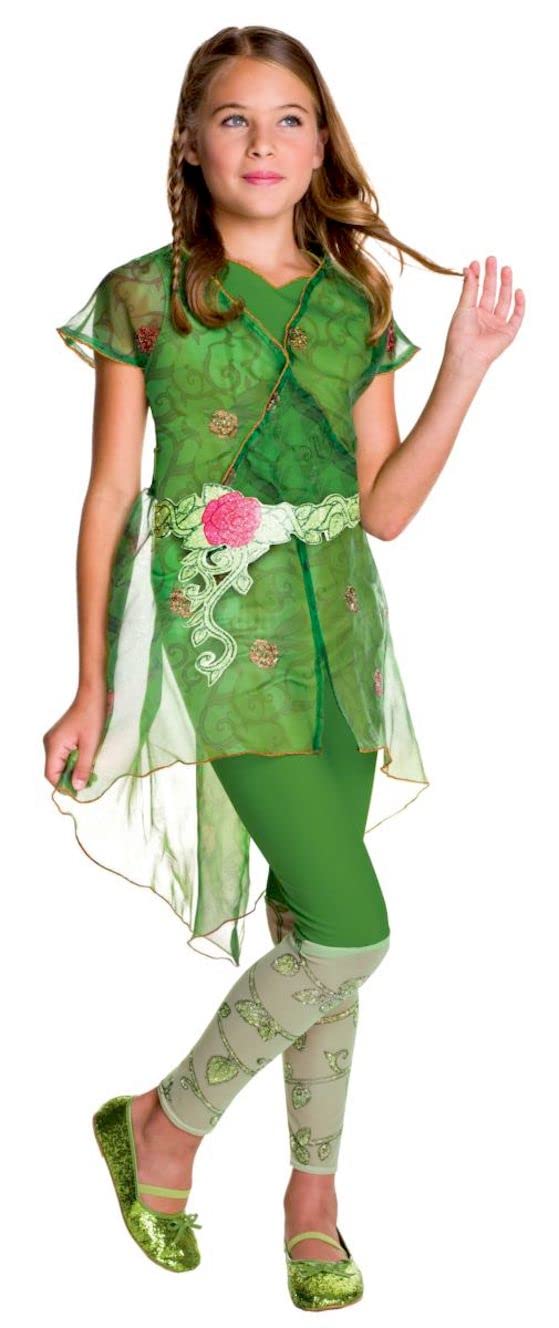 Rubie's Official DC Super Hero Girl's Deluxe Poison Ivy Costume, Kids Superhero Fancy Dress