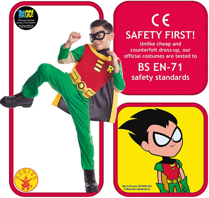 Rubie's Official DC Comic Teen Titan Robin Child Costume, Superhero Fancy Dress
